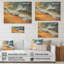 Vue aérienne de la plage bleue et orange IV - plage sur bois-1479714804