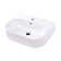 LACAVA Tre 15.62'' White Porcelain U-Shaped Bathroom Sink with Overflow