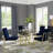 Round Glass Top Metal Base Dining Table-94375234