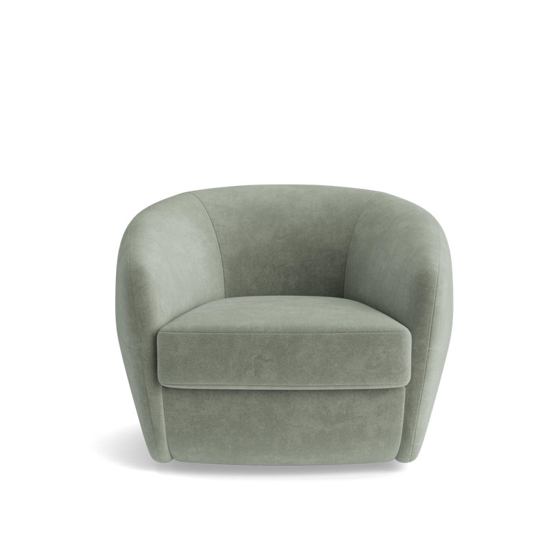 Elaine Swivel Chair, Velvet - Sage