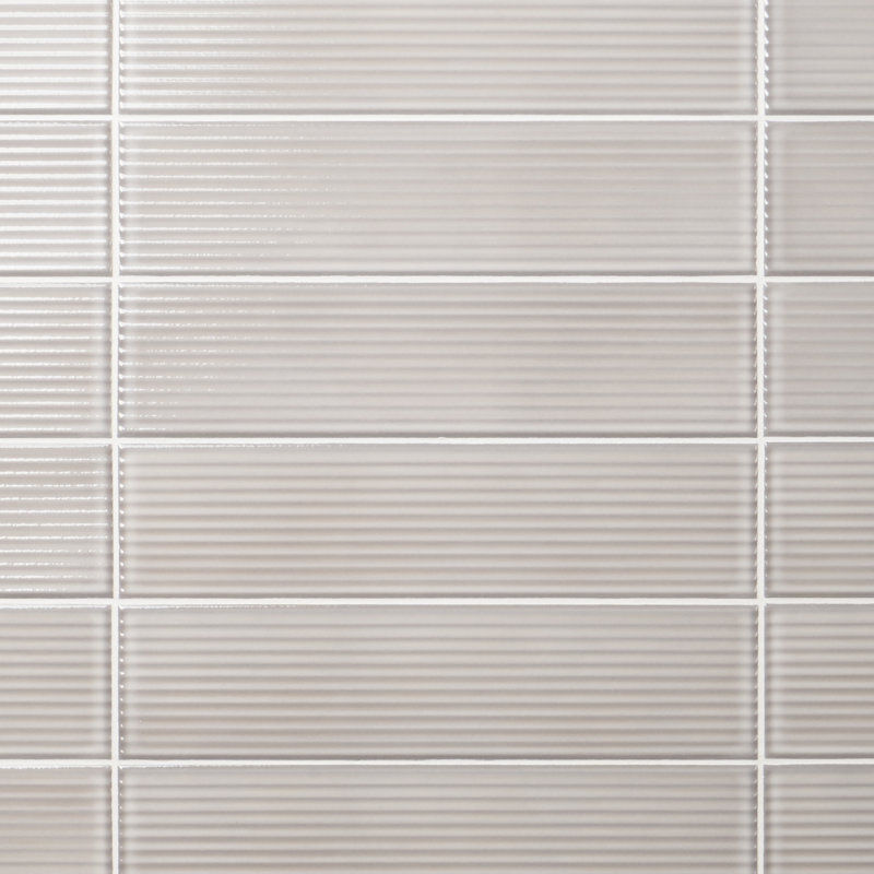 Carrelage mural en porcelaine polie rainurée 4 po x 16 po Stacy Garcia Olimar (7,74 pieds carrés / caisse), Grigio