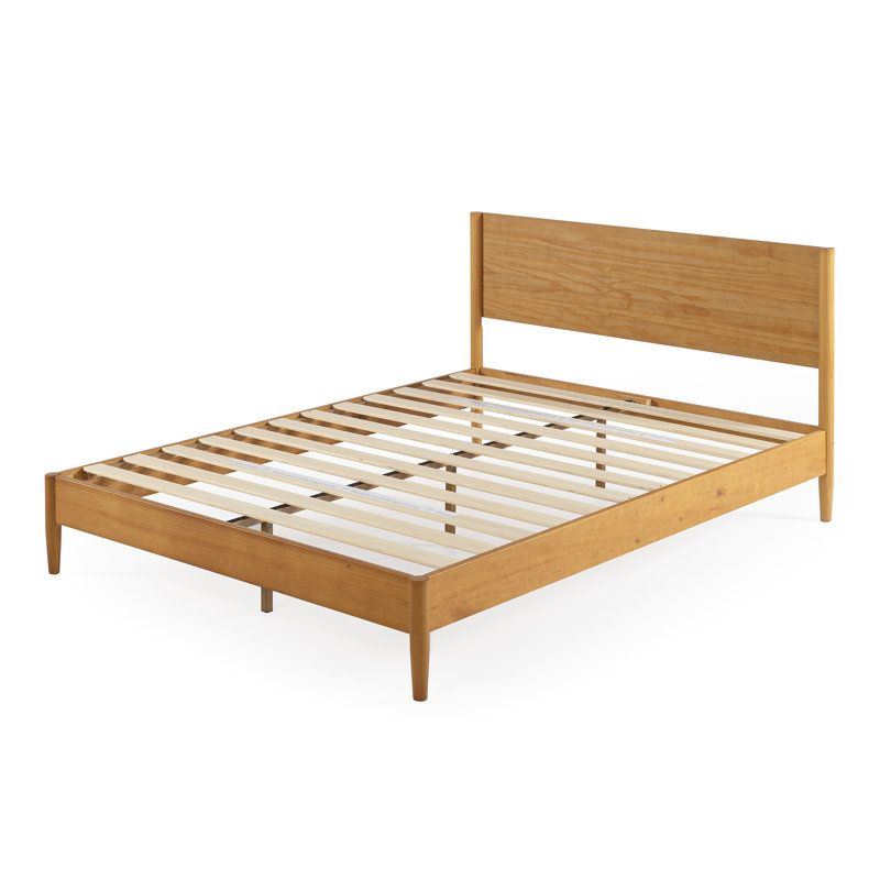Mid-Century Modern Solid Wood Platform Bed - Whitman