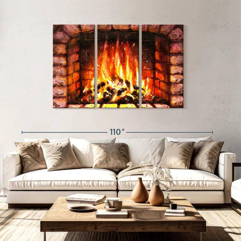 Lilie Fireplaces, 48" H x 74" W