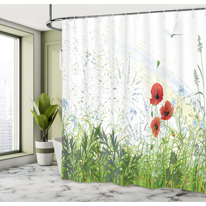 Ebern Designs Bonnie Shower Curtain with Hooks Included & Reviews | Wayfair