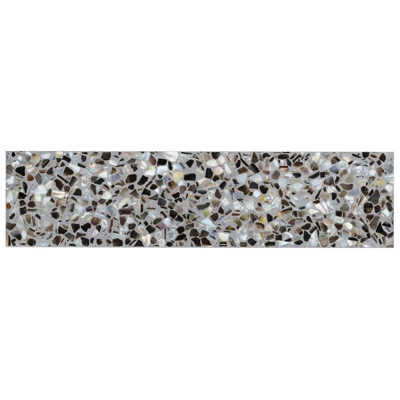 Reef Gray 3X12 Polished Pearl Terrazzo Tile