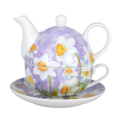 Ensemble de thé en porcelaine jonquille pour un ensemble