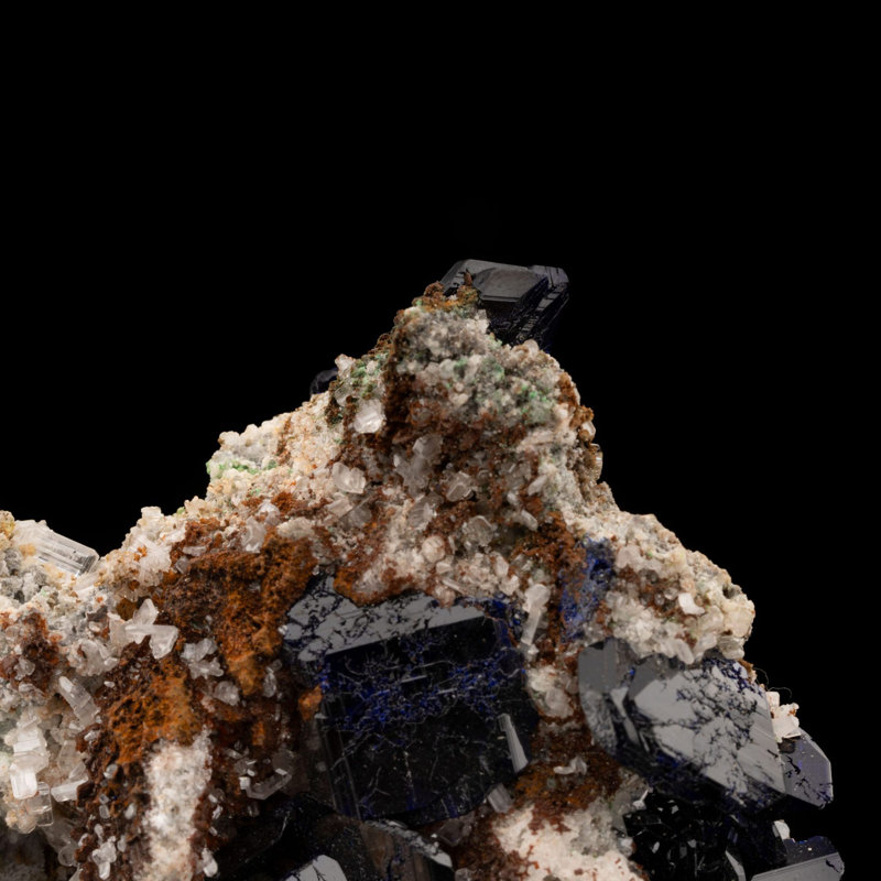 Azurite with Cerussite From Tsumeb Mine, Namibia