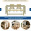 Ensemble de table de salle à manger extensible Modern Farmhouse avec chaises en rotin de bois massif - extensible de 59 po à 73 po-1786780761-1786780836