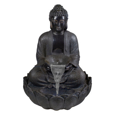 Fontaine de jardin extérieure 33,75 po Bouddha