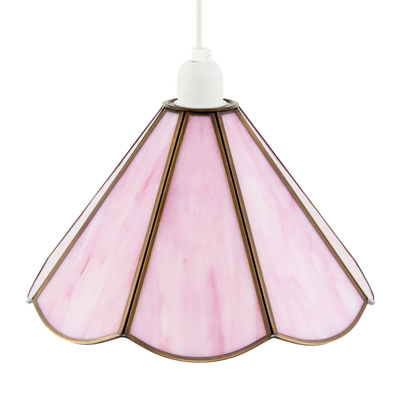 17cm H Glass Novelty Pendant Shade ( Screw On ), Pink