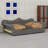 Upholstered Daybed with LED  and Nail Head Decoration-126450470
