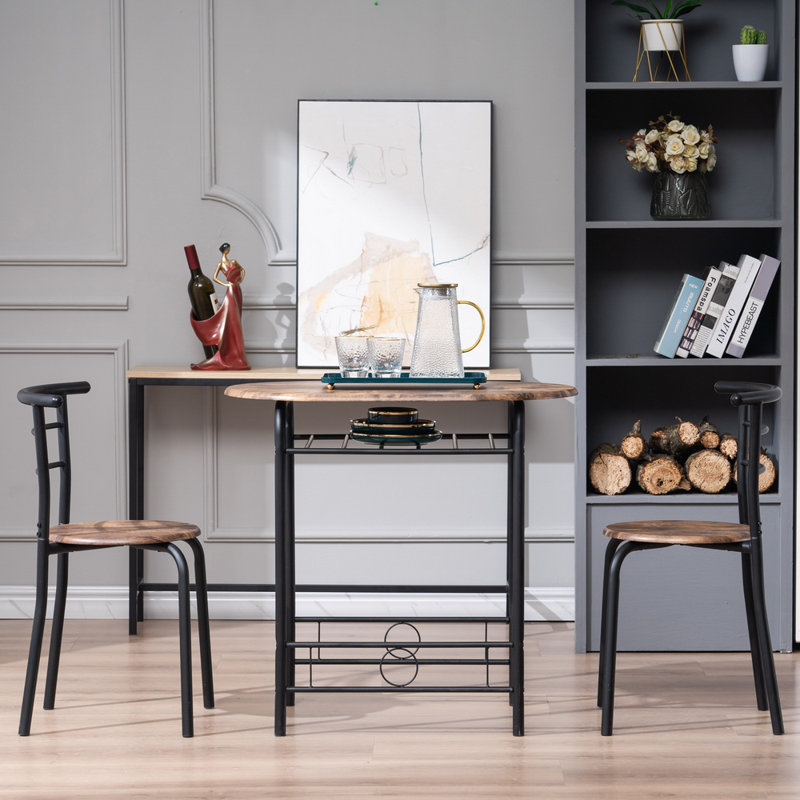 Ensemble repas pour 2 personnes Keiundra, Noir, Marron, Brun / noir