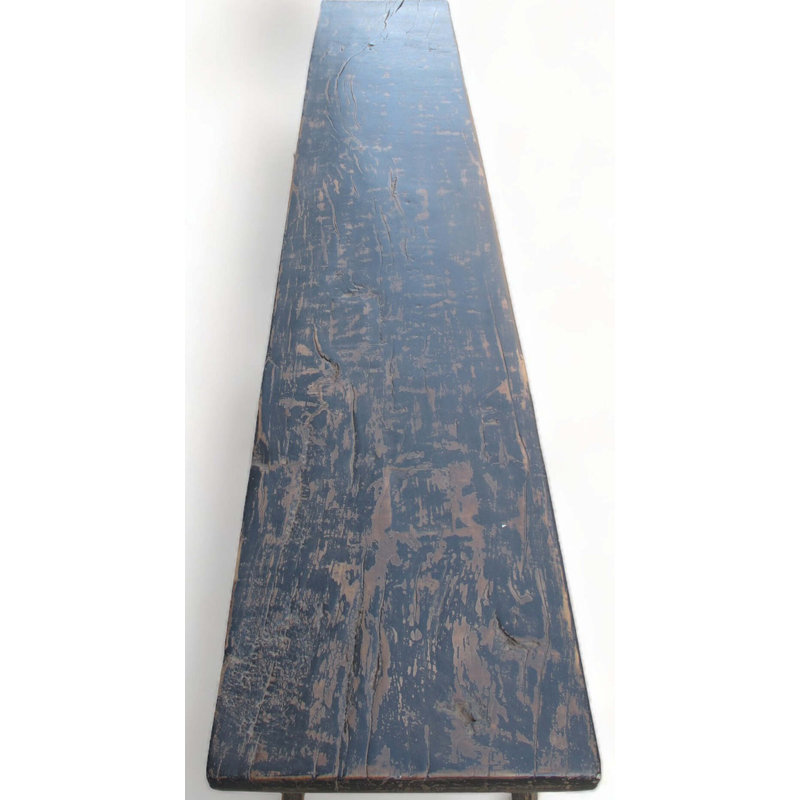 Solid Wood Console Table, Black/Brown, Black/Brown, 31.9" H x 88.6" W x 14.2" D