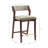 Patricia Modern Velvet Upholstered Counter Stool with Beech Wood Frame in Linen-111807615-111807629