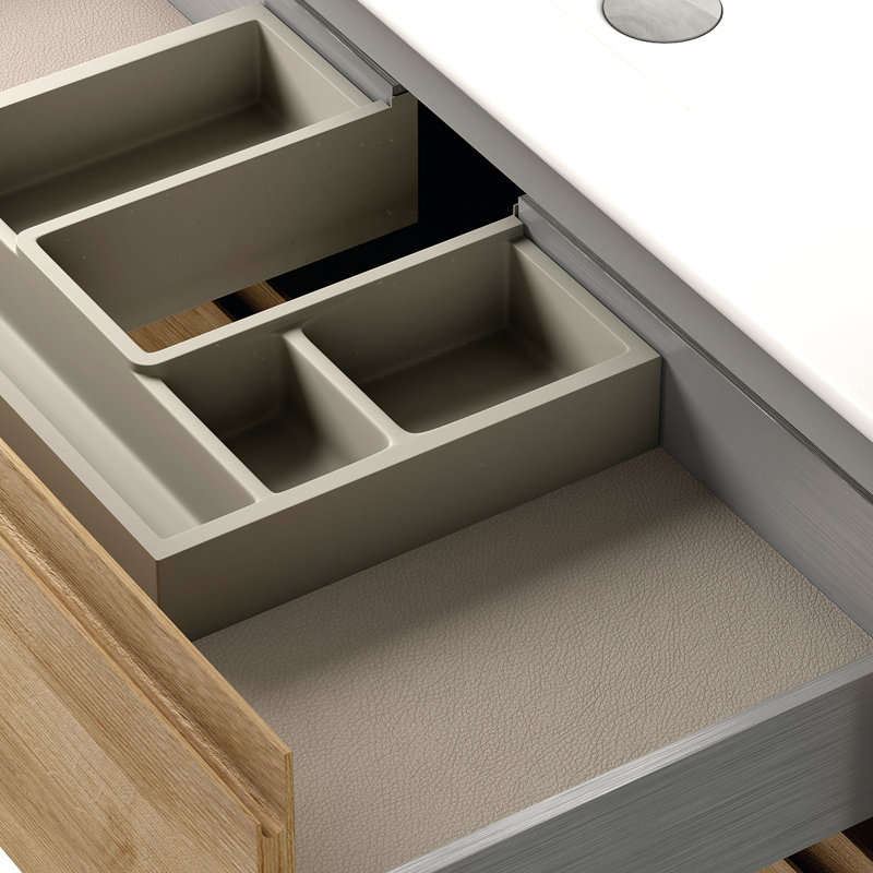 Perla 40'' W Single Vanity, Natural Oak