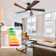 132cm LED Ceiling Fan with Dimmable Light Kit and Remote