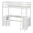 Twin Size Loft Bed With U-Shaped Desk And Drawers, Wood Loft Bed Frame With Cabinet And Storage Shelves-1856151744