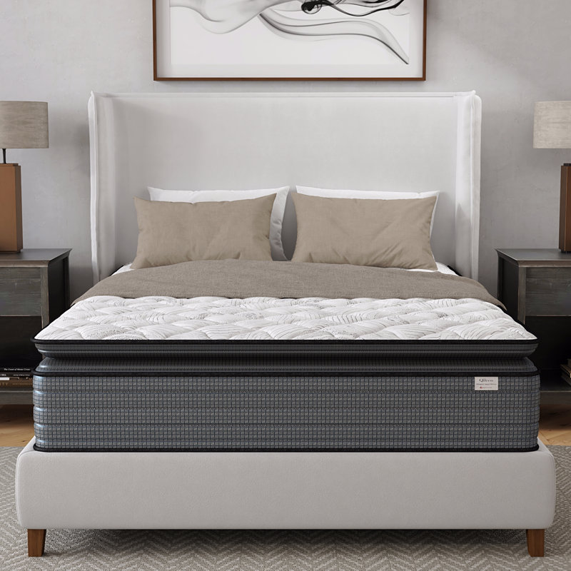 Matelas à plateau-coussin hybride 14 pouces, Lit simple
