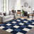 Washable Rug Non Slip Modern Checkered Plaid Hallway Living Room Rug with Rubber Backing Carpet for Kitchen Laundry Entryway-761538212-761538208