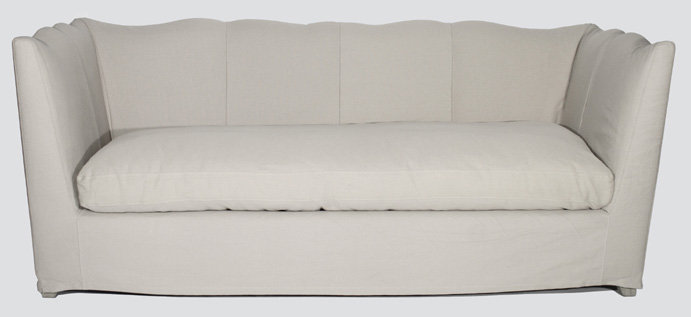87 in. Reception Sofa, Hemp