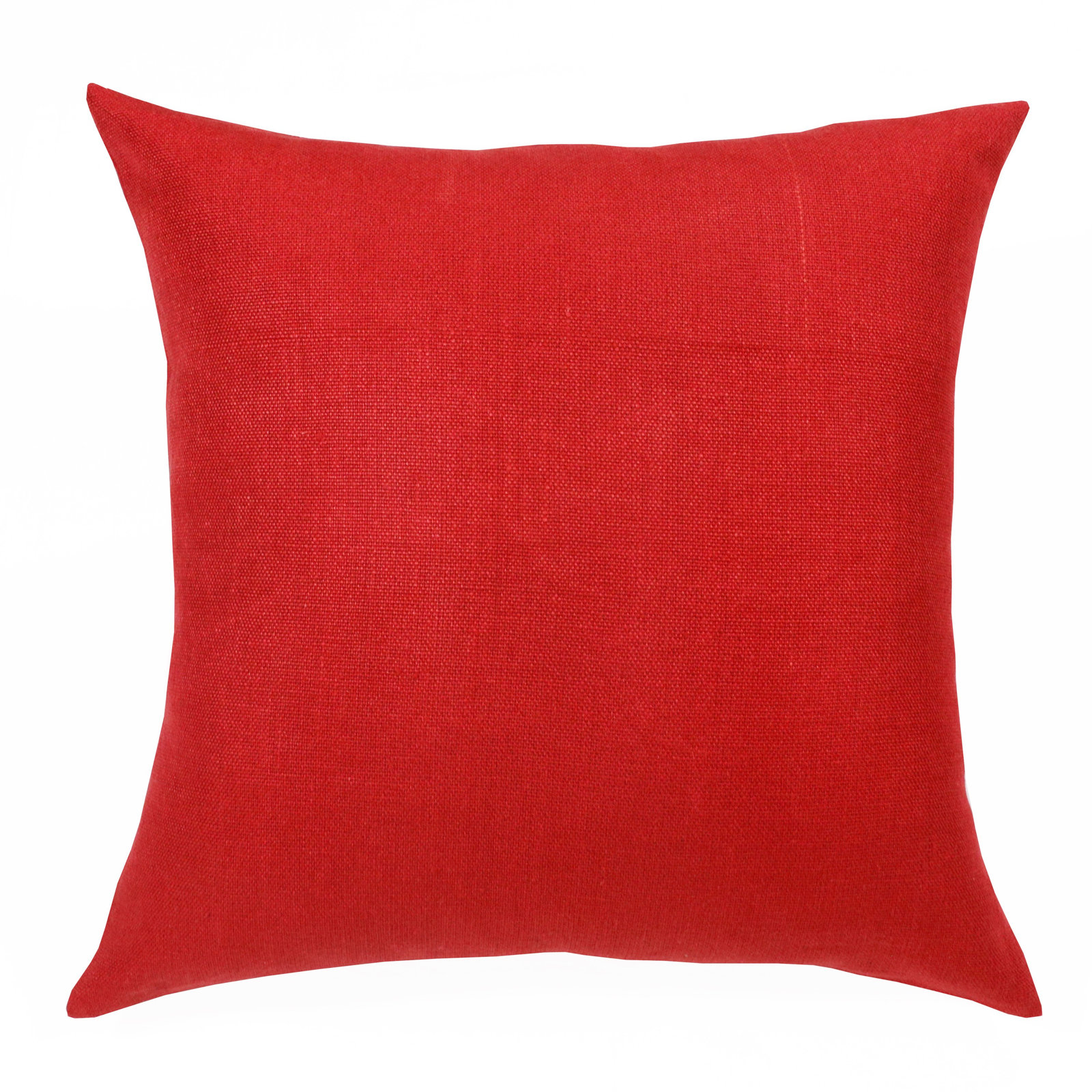 Elliotte 20" x 20" Linen Pillow Cover, Red, Pillow Cover Only - No Insert