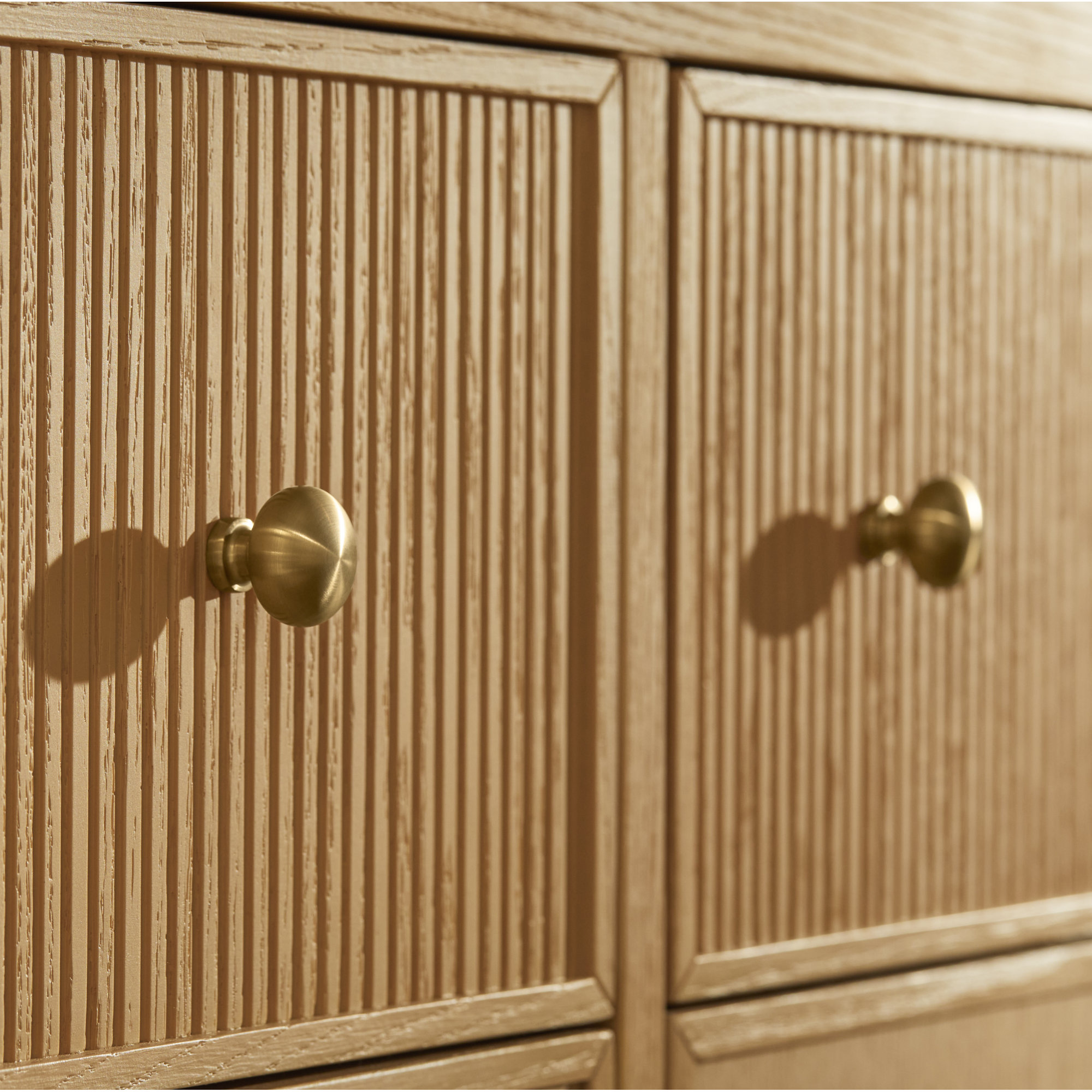 Malin By Studio McGee 72 in. Bathroom Vanity Cabinet With Sinks And Quartz Top, 39.68'' H X 60 '' W x  22.43'' D , Brass, Oak