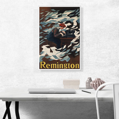 Remington 1910 par Leonetto Cappiello - reproduction d'art sur toile tendue