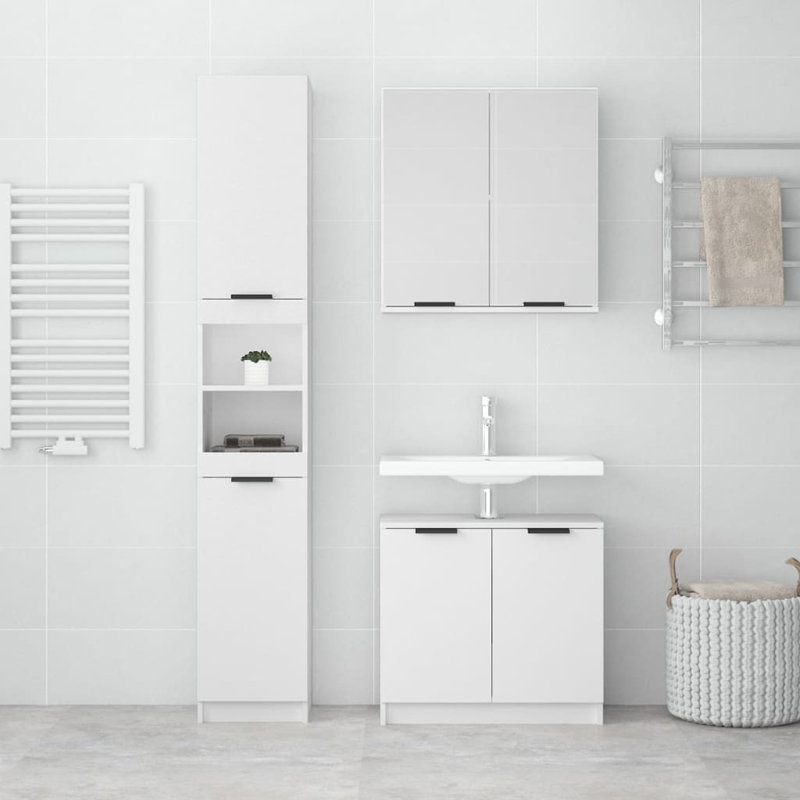 Kirollos Bathroom Cabinet, White