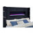 Contemporary Wingback TV Bed with Motorized Lift and Flame Visualizer