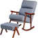 25.2'' W Fabric Reclining Rocking Chair with Ottoman