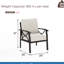 Fauteuils simples toutes saisons avec ergonomique, rouille, idéal pour les cours et les jardins avec 2 housses hydrofuges et patios