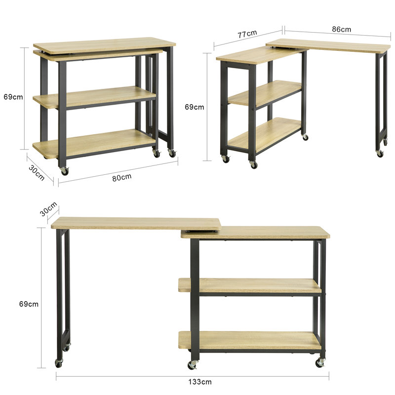 Giza Side Table with Storage, Natural