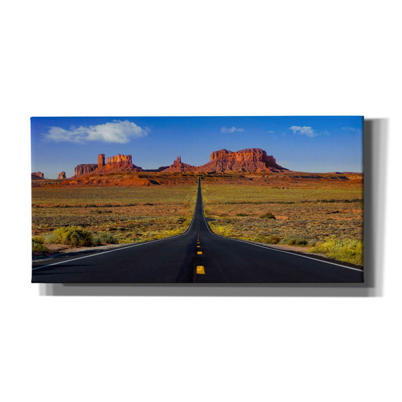 'Monument Valley Road' by Jonathan Ross, Canvas Wall Art, 20" H x 40" W x 1.5" D