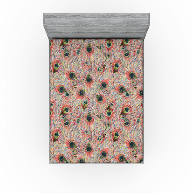 Drap-housse en plumes de paon Ambesonne, Drap-housse de taille double