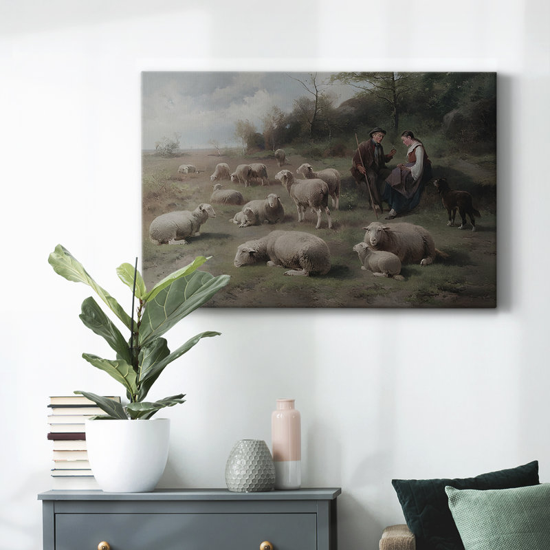 Paysage rétro - CCLV, H 13 po x l 19 po x P 1,5 po, Toile tendue