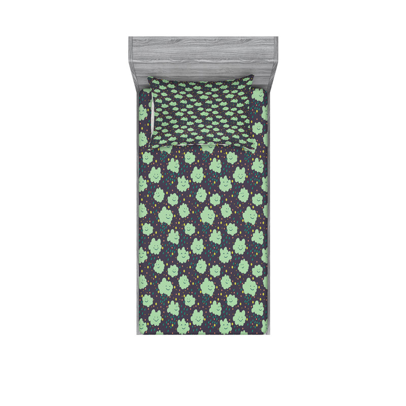 Microfiber Sheet Set, Twin Sheet Set + Fitted Sheet + 1 Pillowcase