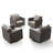 Ingvald Swivel Rocking Patio Wicker Chairs with Cushions (Set of 4)-623856657-652295695