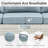 Naresa 3-Seat Patio Outdoor Sofa, All-Weather PE Wicker-1547632659-1547632657
