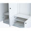 Support de couloir moderne avec 1 tiroir et support à usages multiples Pollmann, blanc | 100% panneau de particules enduit de mélamine, 47,0 x 72,0 x 14,7 pouces | Fixation murale avec de nombreuses tablettes pour plus de rangement et d'organisation