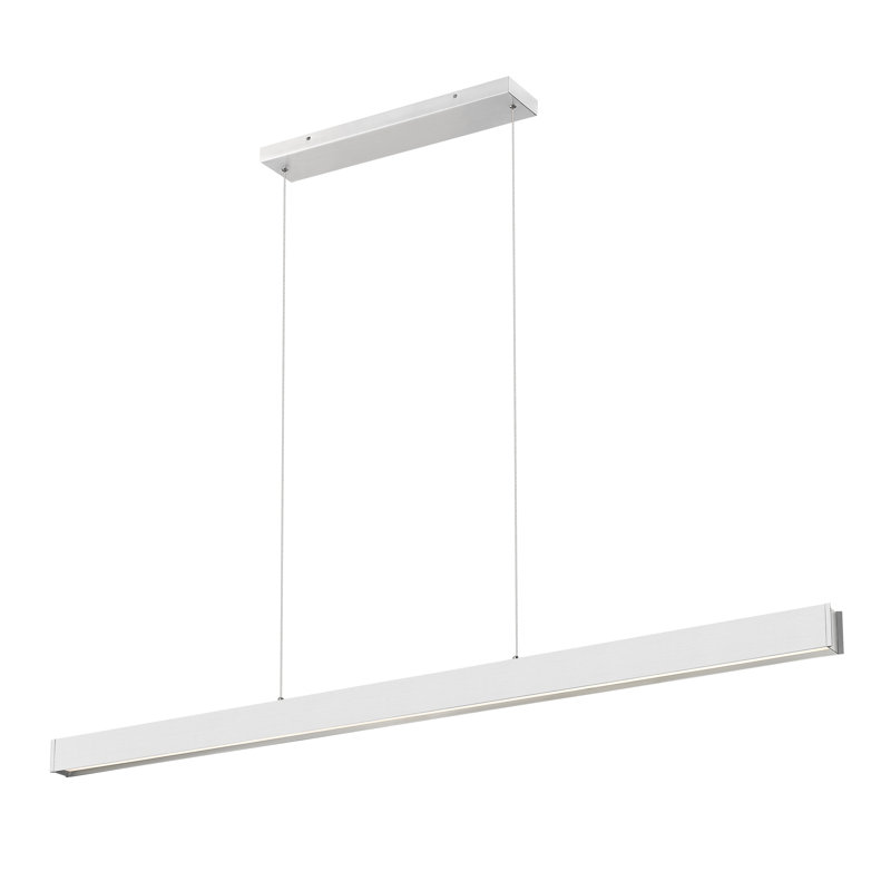 Lustre linéaire en nickel brossé 1 lumière Hudson, Nickel brossé