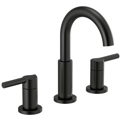 Nicoli Widespread Bathroom Faucet 3 Hole, 2-handle Bathroom Sink Faucet with Drain Assembly