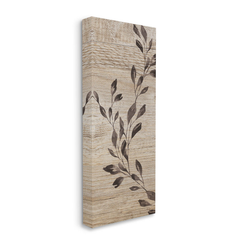 Art mural sur toile Herb Sprig Botanical Plant par Yass Naffas Designs, L 13 po x H 30 po
