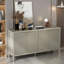 Buffet de salle à manger moderne avec charnières dissimulées et portes en relief pour une solution de rangement durable et polyvalente haut de gamme