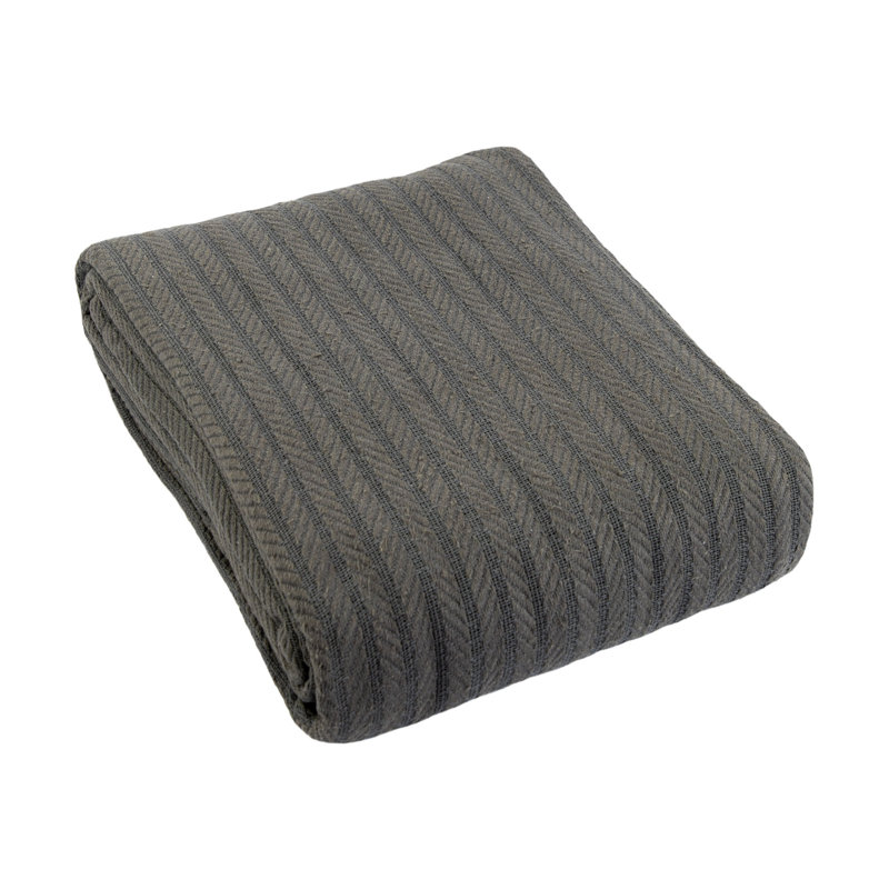 Couverture 100 % coton toutes saisons Suffren, Double / Grand, Brun clair