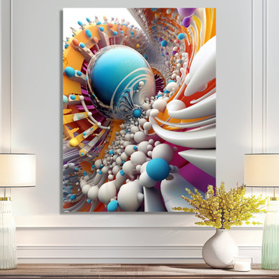 «Futur explosion of Fractal Joy II - Abstract Spirals Wall Art Living Room»