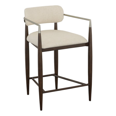 Gabriella Upholstered Counter Stool with Solid Wood Frame