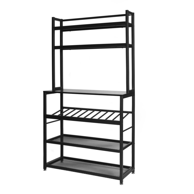 Mikhaela 35.5'' Steel Standard Baker's Rack with Microwave Compatibility
