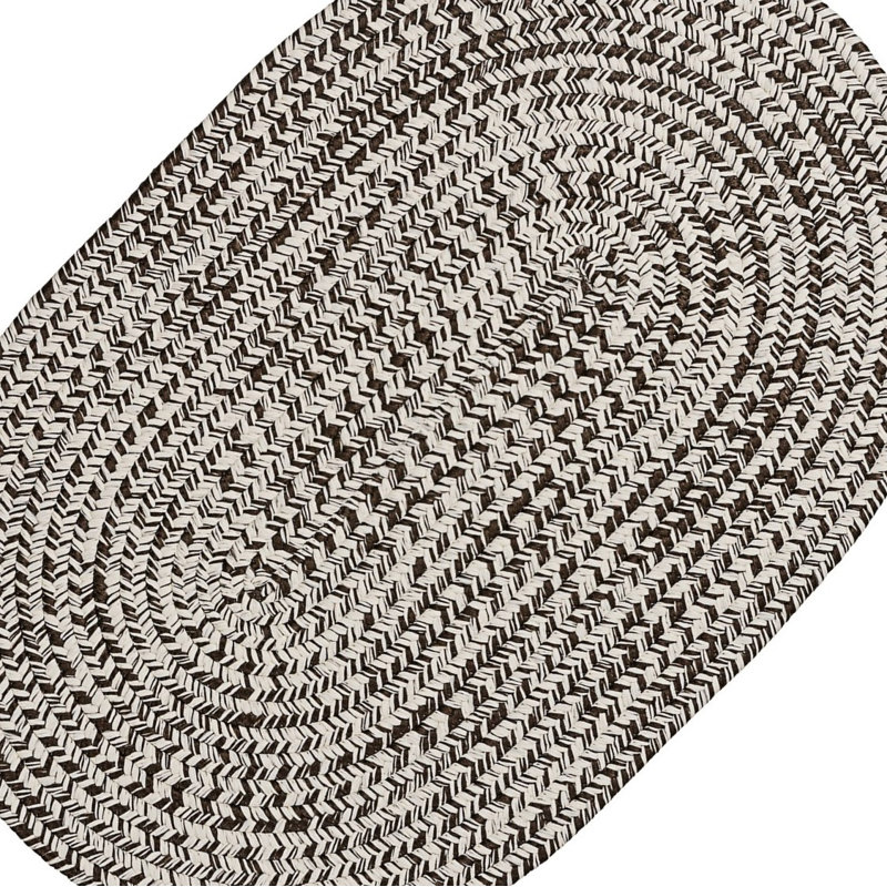 Tapis d'entrée / extérieur Traver Tweed, L 18 po x L 30 po, Brun vison / blanc cassé
