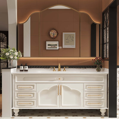 French style retro modern bathroom cabinet