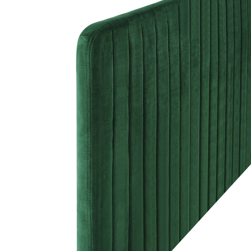 Royal Blue Tufted Upholstered California King Headboard